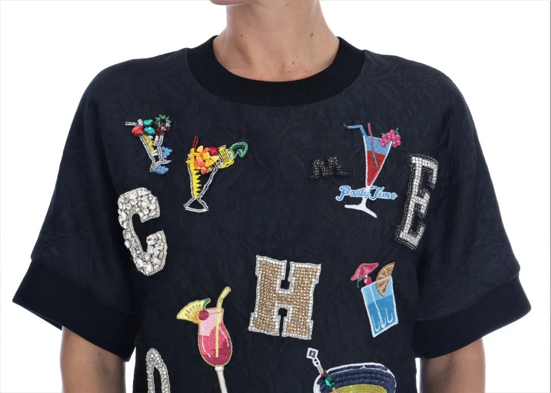 Dolce & Gabbana Enchanted Crystal Embellished Women's Sweater