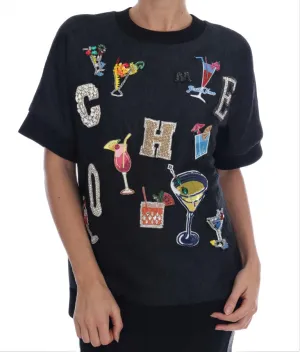 Dolce & Gabbana Enchanted Crystal Embellished Women's Sweater