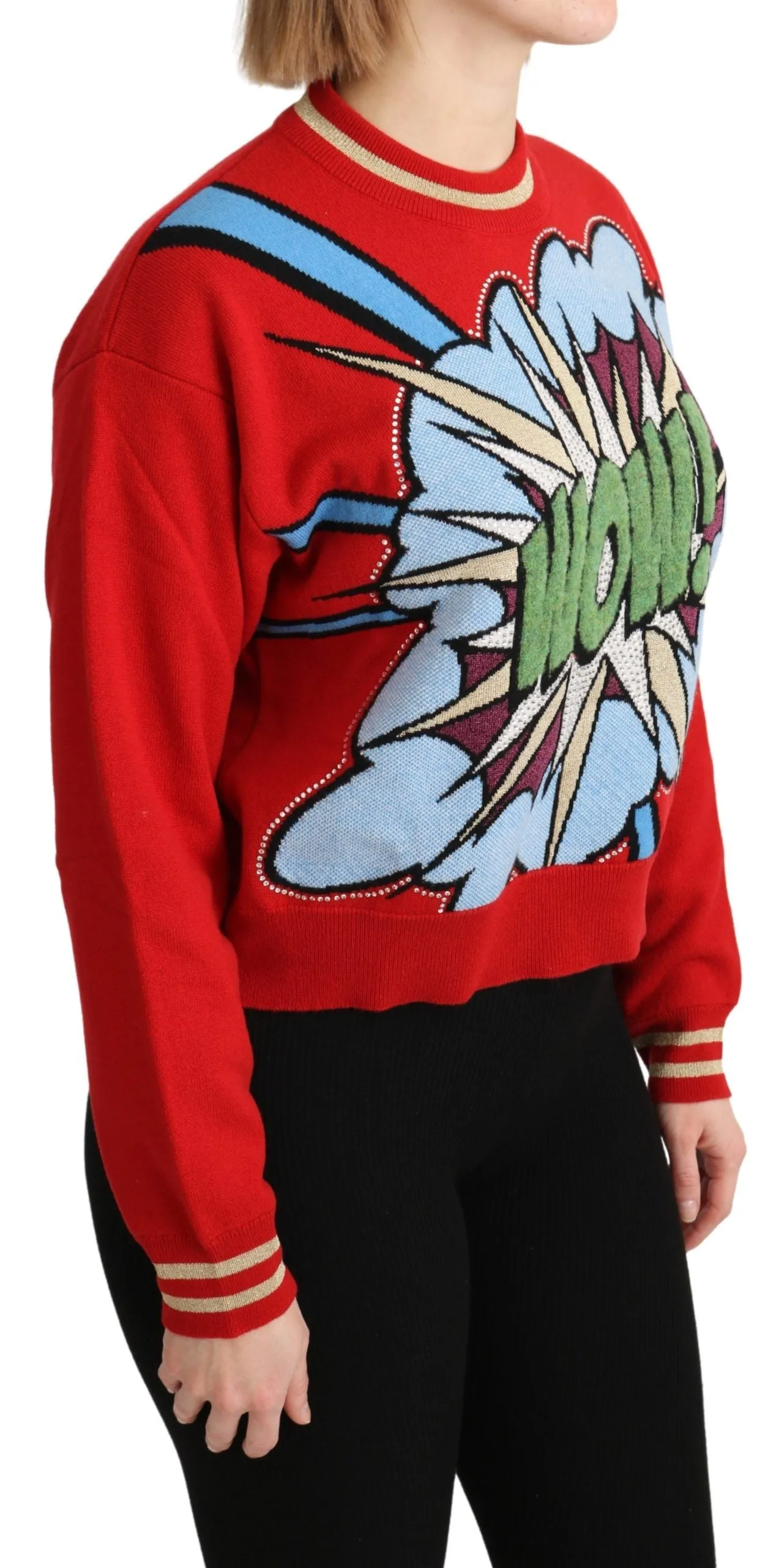 Dolce & Gabbana Radiant Cartoon Motive Cashmere Women's Sweater