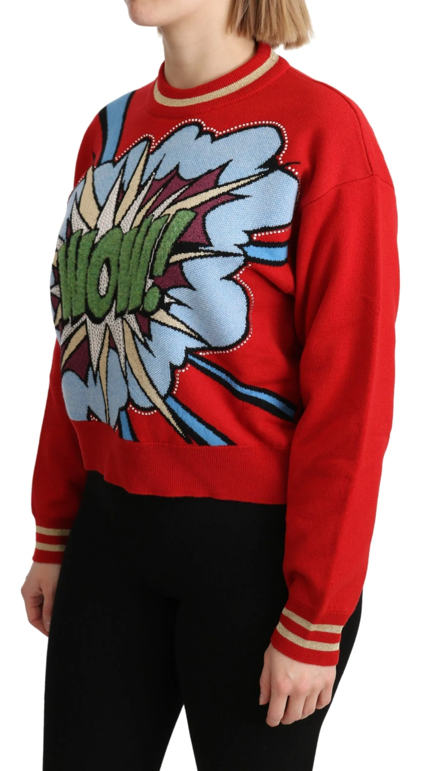 Dolce & Gabbana Radiant Cartoon Motive Cashmere Women's Sweater
