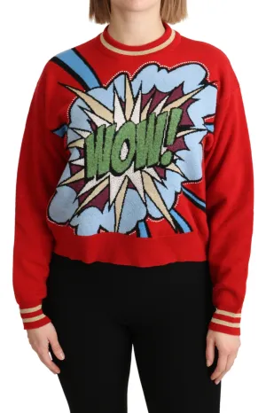 Dolce & Gabbana Radiant Cartoon Motive Cashmere Women's Sweater