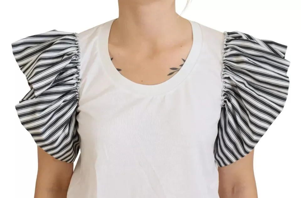 Dolce & Gabbana Striped Short Sleeves Pullover Women's Top (Pre-Owned)