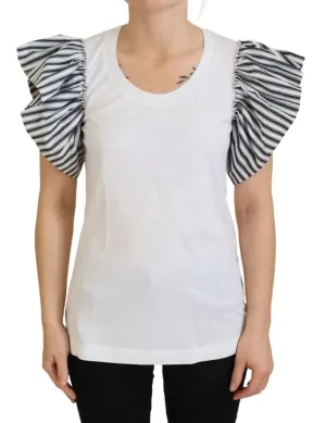 Dolce & Gabbana Striped Short Sleeves Pullover Women's Top (Pre-Owned)
