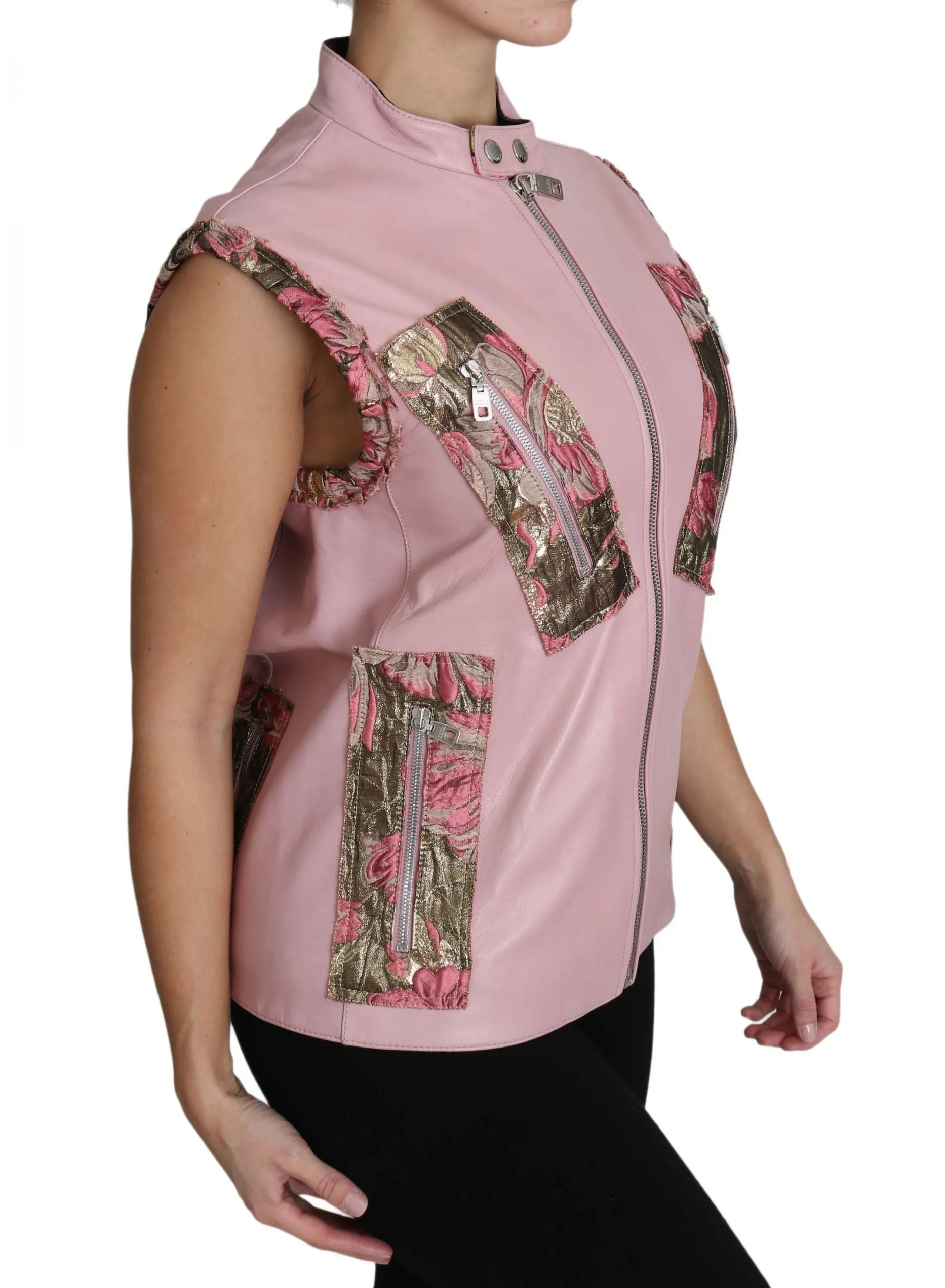 Dolce & Gabbana Stunning Sleeveless Leather Women's Vest