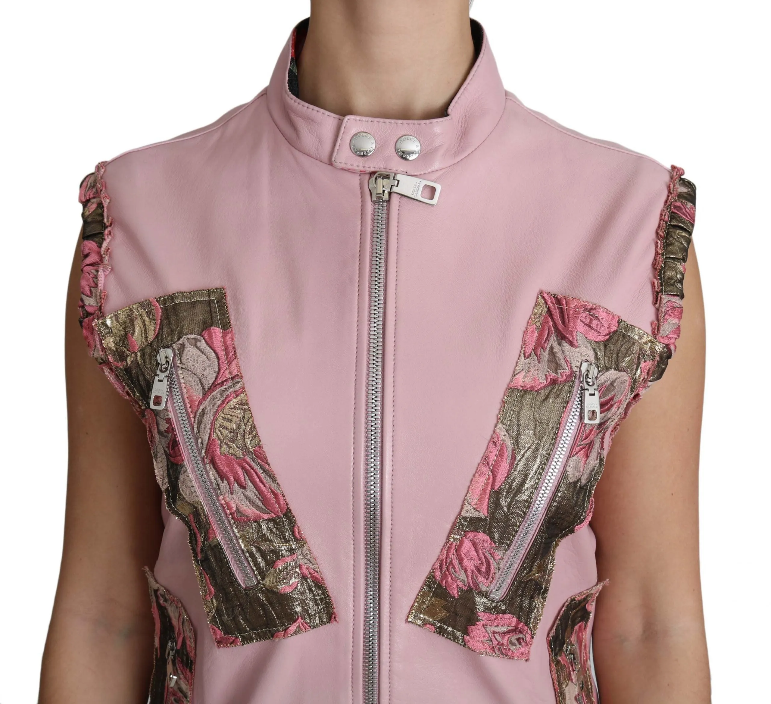 Dolce & Gabbana Stunning Sleeveless Leather Women's Vest