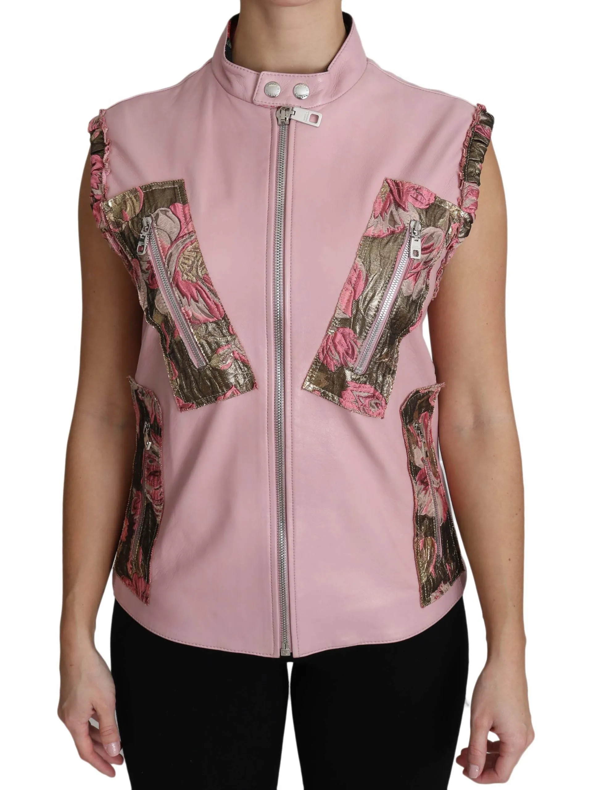 Dolce & Gabbana Stunning Sleeveless Leather Women's Vest