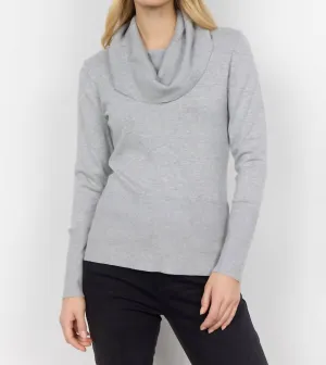 Dollie Cowl Neck Sweater In Grey