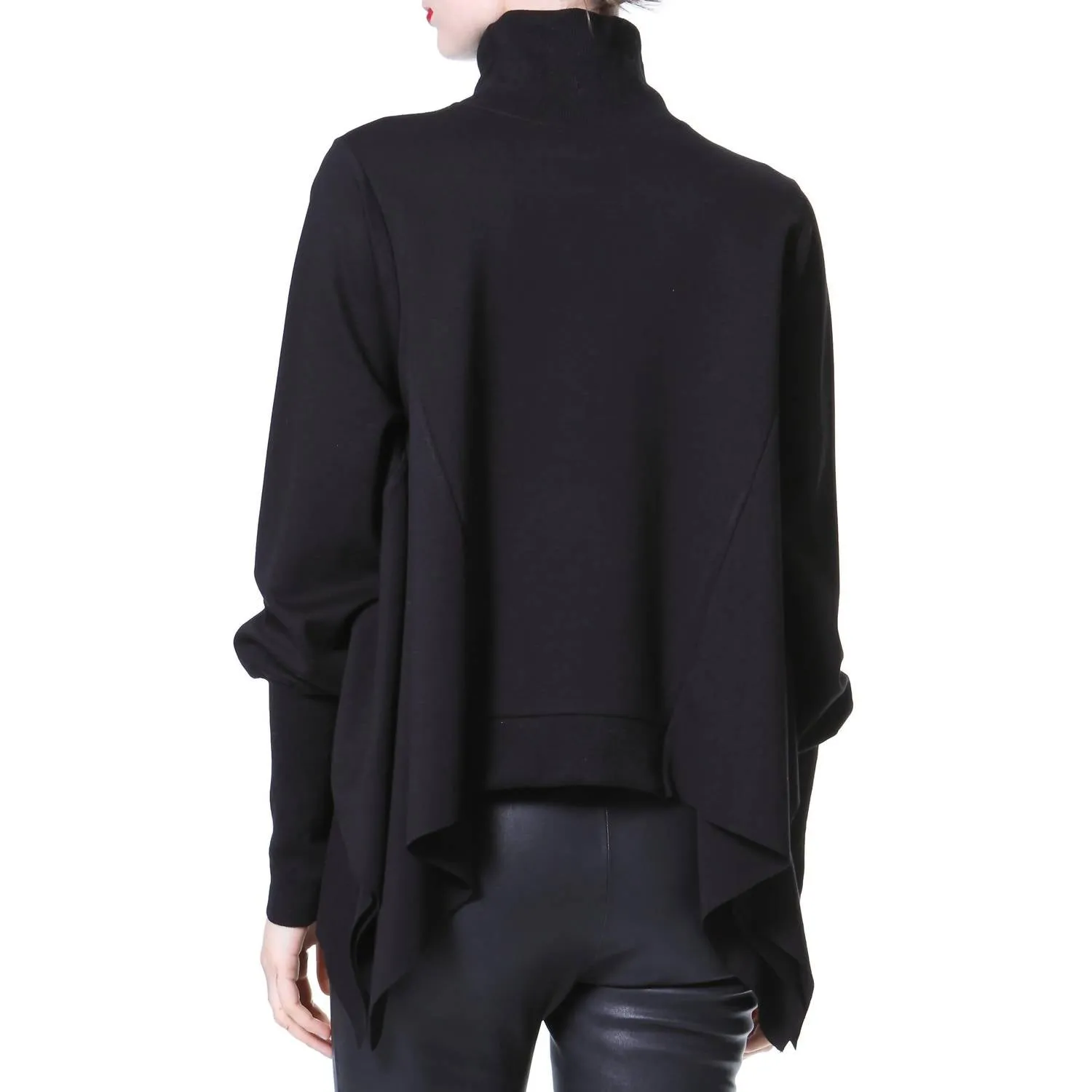 Dolman Sleeve Knit Top In Black