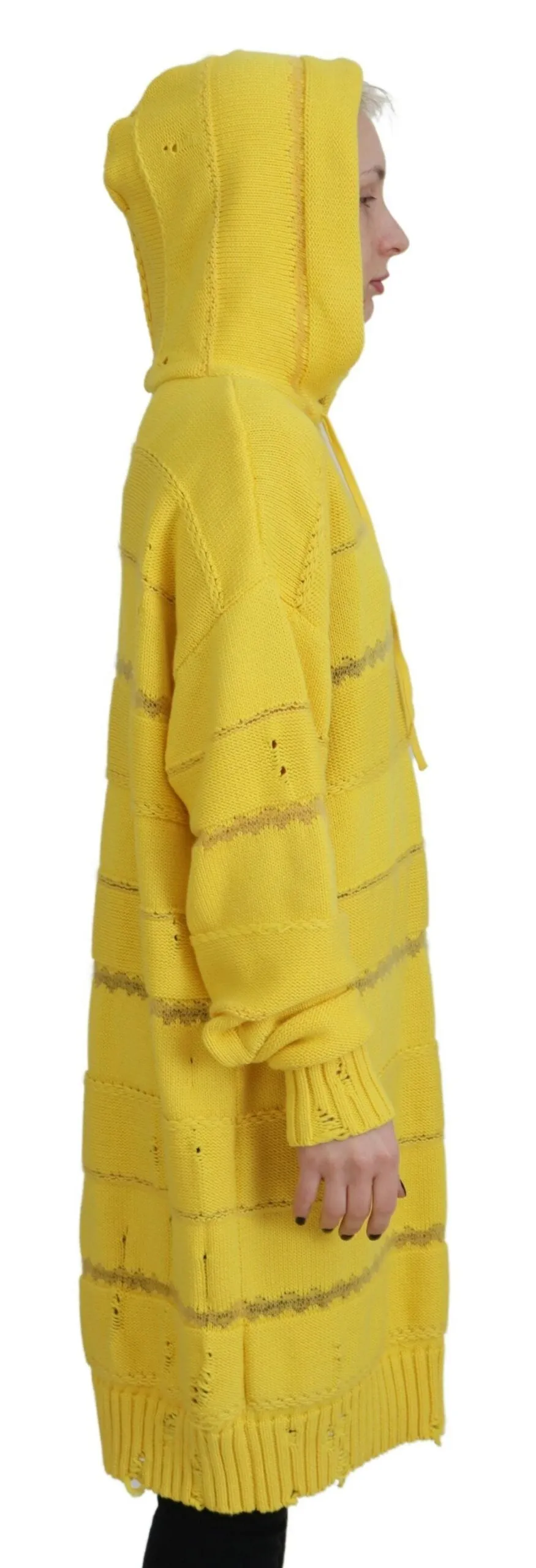 Dsquared² Cotton Knitted Hooded Pullover Women's Sweater (Pre-Owned)