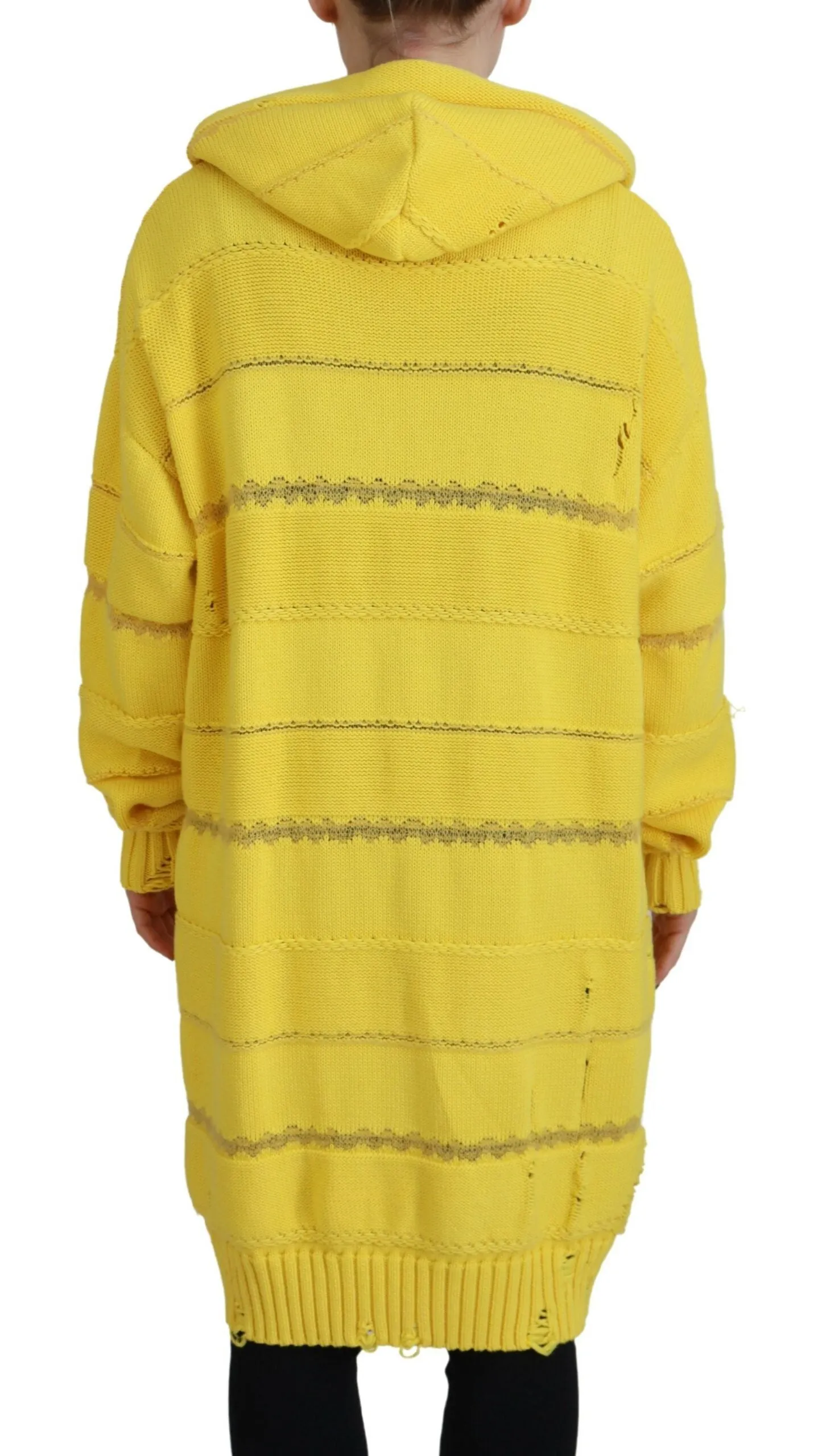 Dsquared² Cotton Knitted Hooded Pullover Women's Sweater (Pre-Owned)