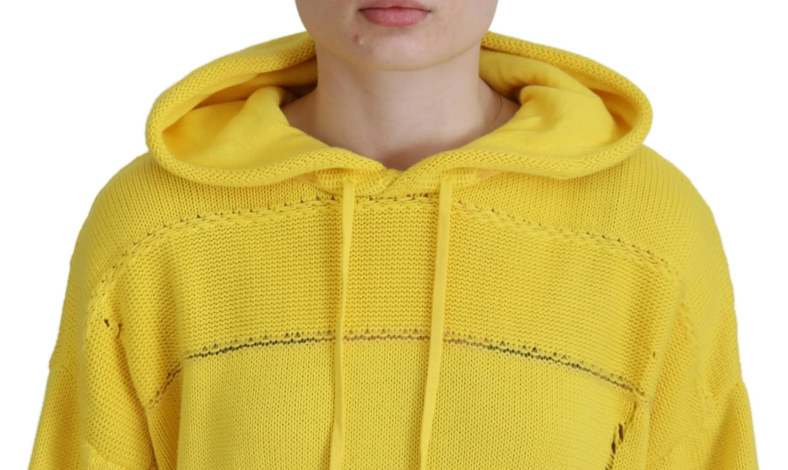 Dsquared² Cotton Knitted Hooded Pullover Women's Sweater (Pre-Owned)