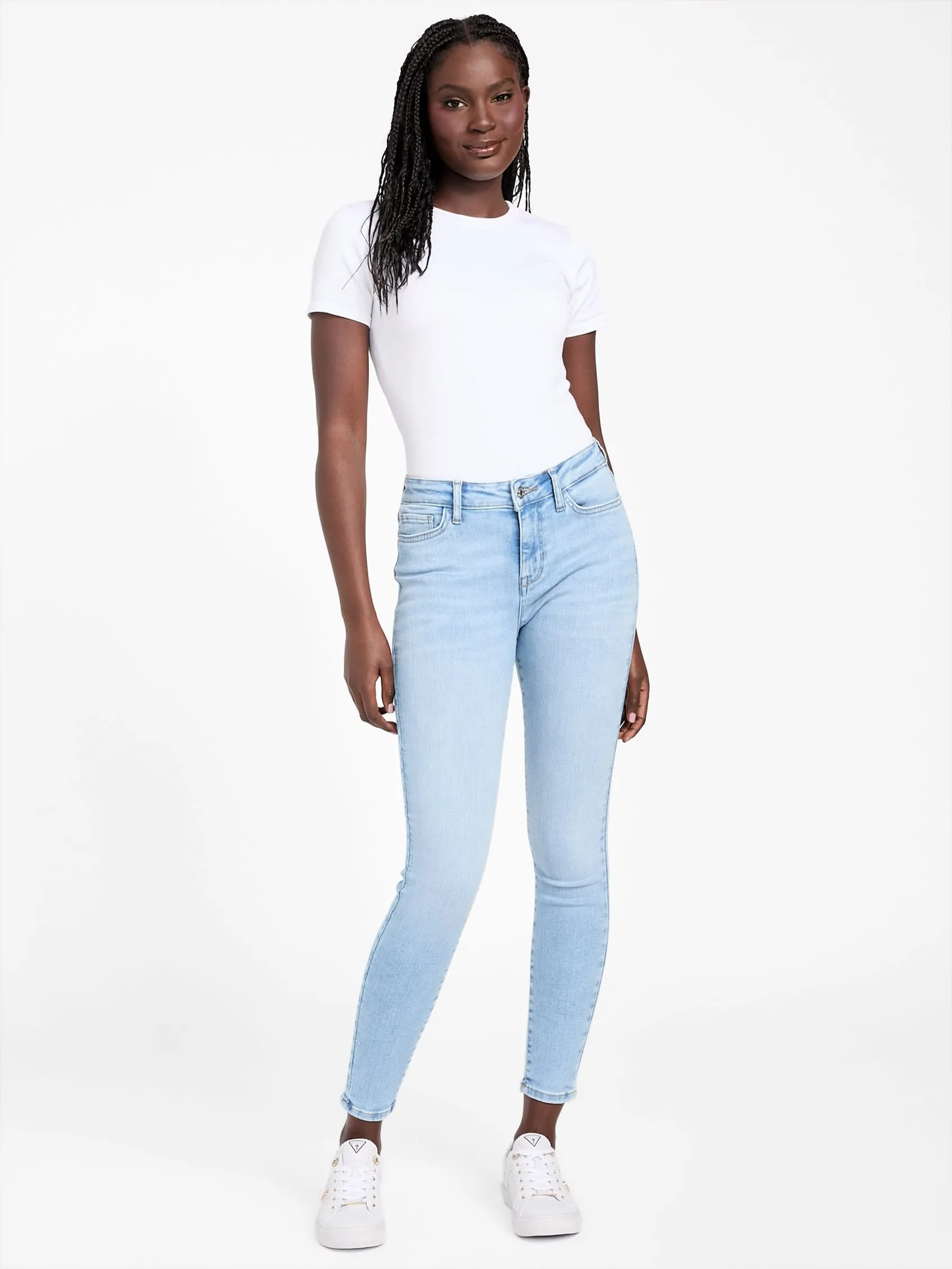 Eco Serena Mid-Rise Bling Pocket Skinny Jeans
