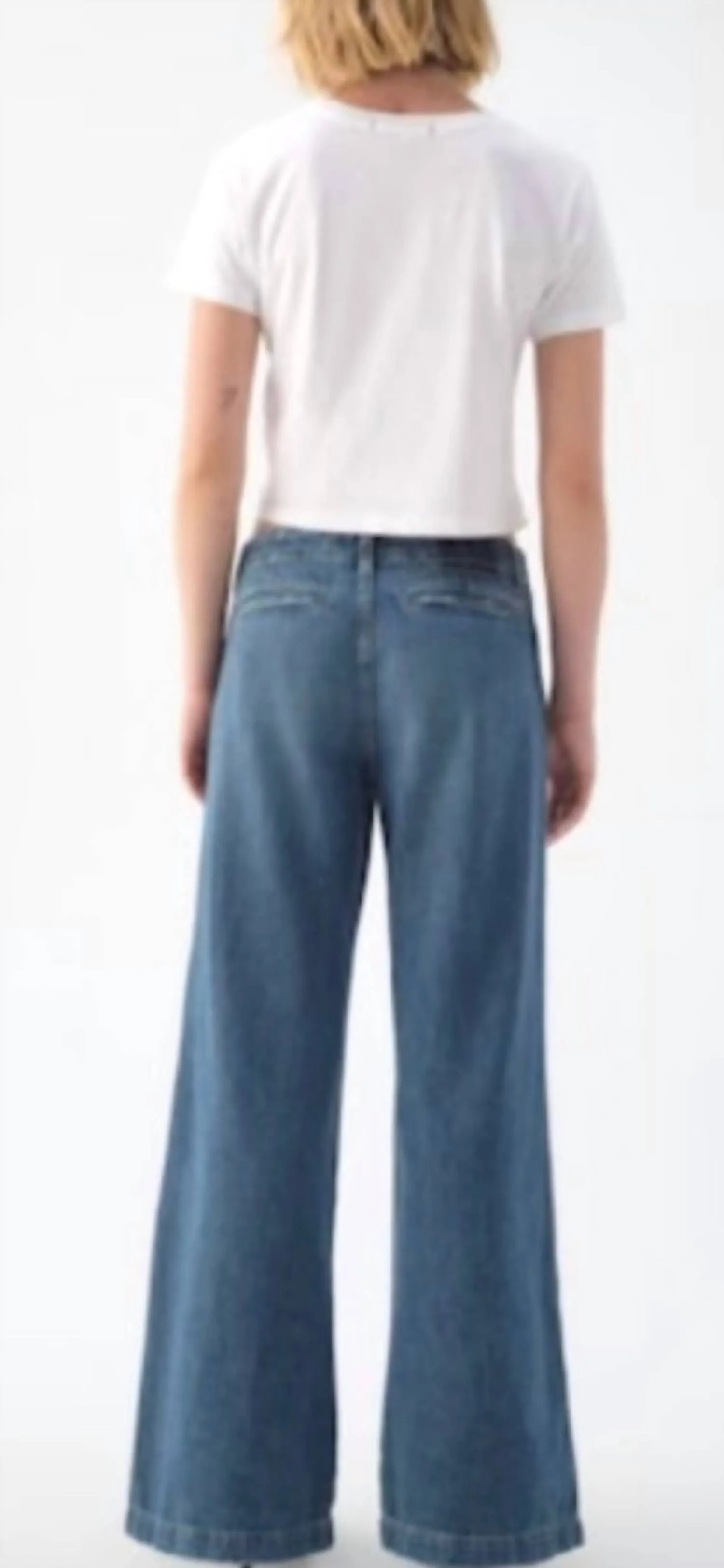 Edith Wide Leg Trouser In Romance