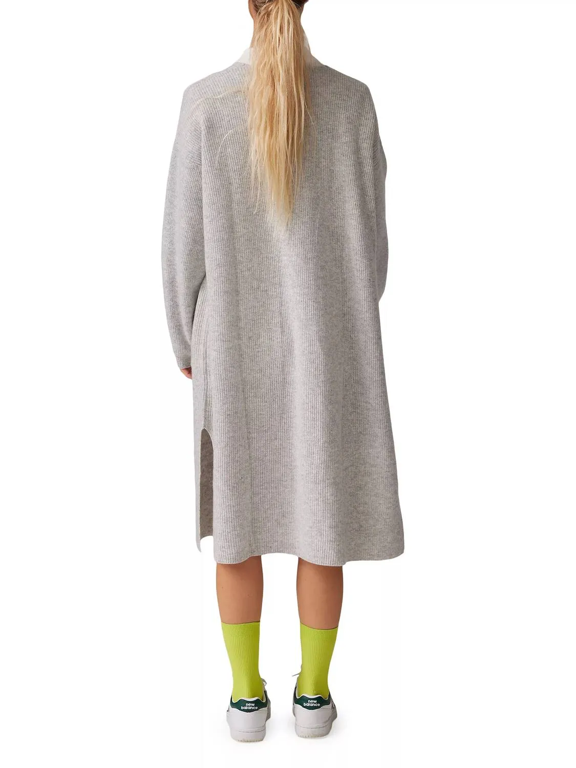 Electric Maxi Cardigan In Fluffy Gray