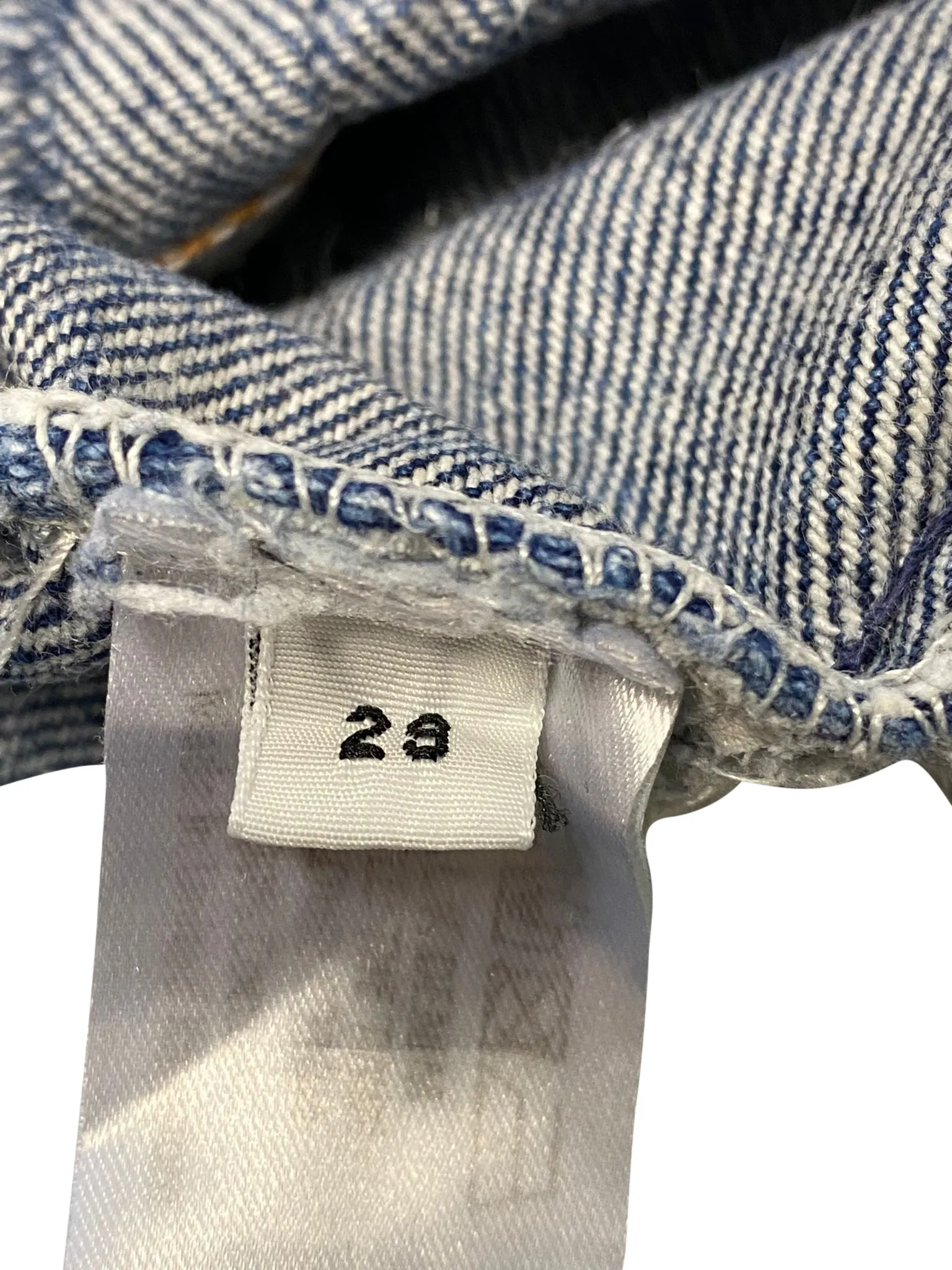 E.L.V. Contrast Straight Leg Jeans in Blue Denim