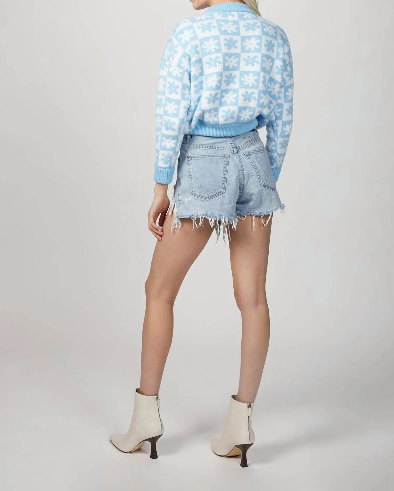 Emma Sweater In Blue/white
