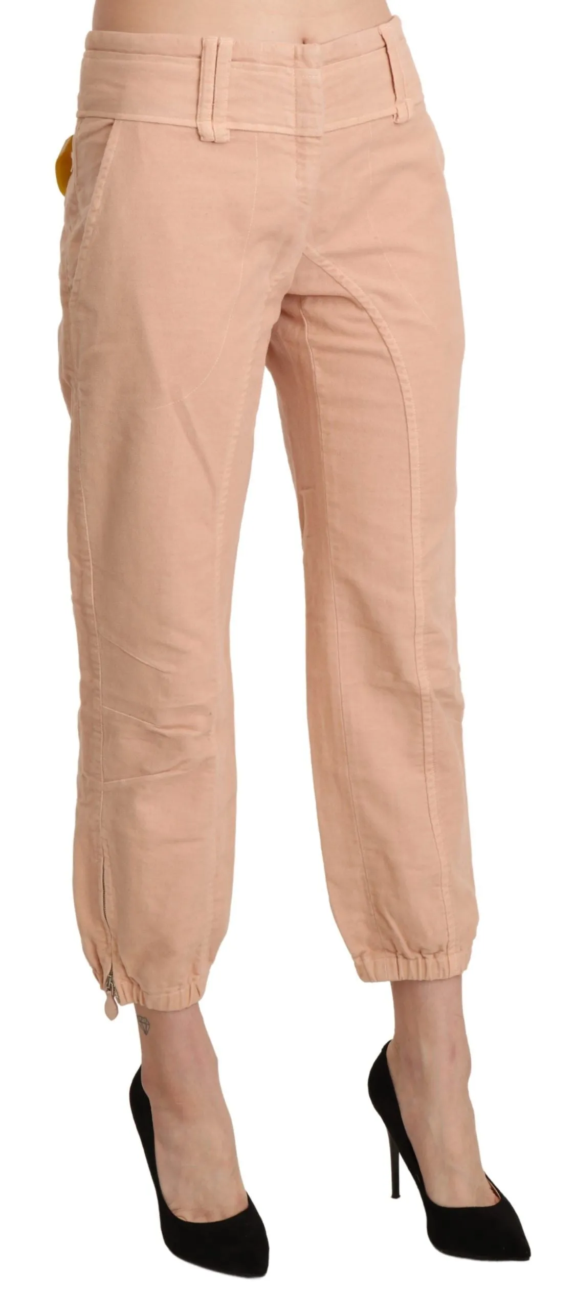 Ermanno Scervino  Mid Waist Cropped Cotton Trouser Women's Pants