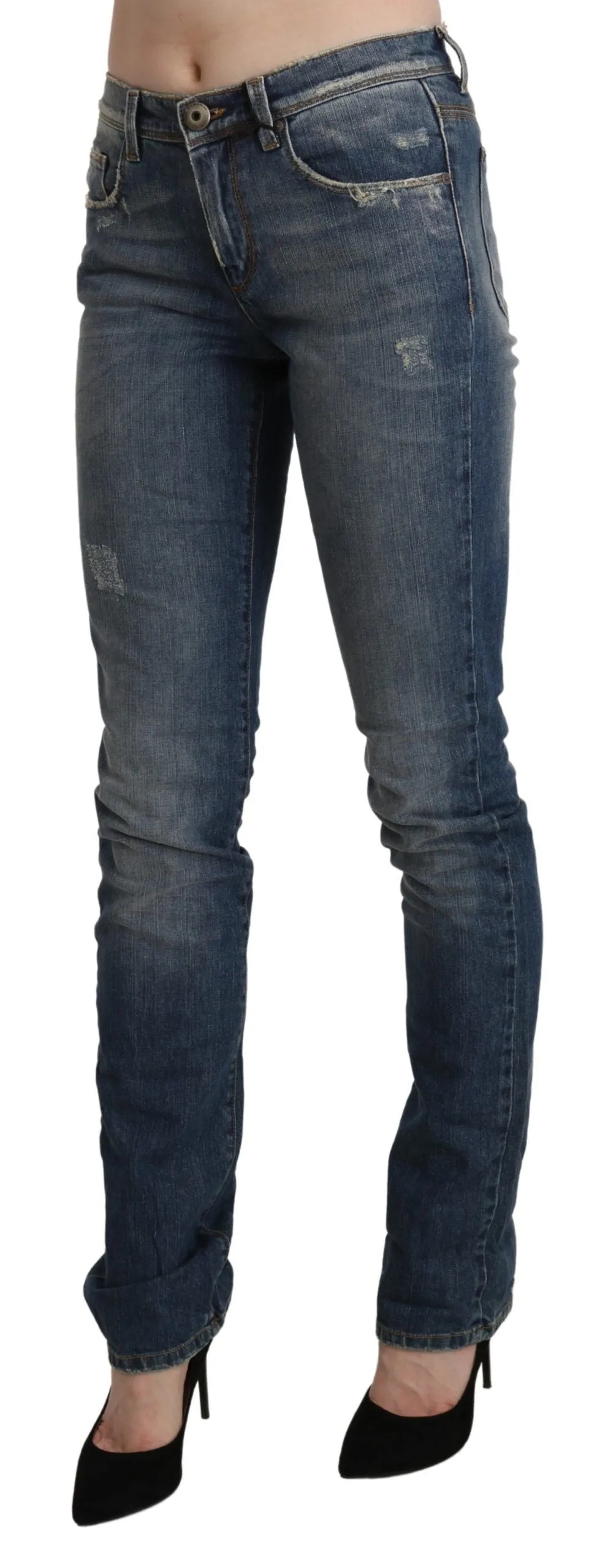 Ermanno Scervino  Washed Mid Waist Skinny  Women's Jeans
