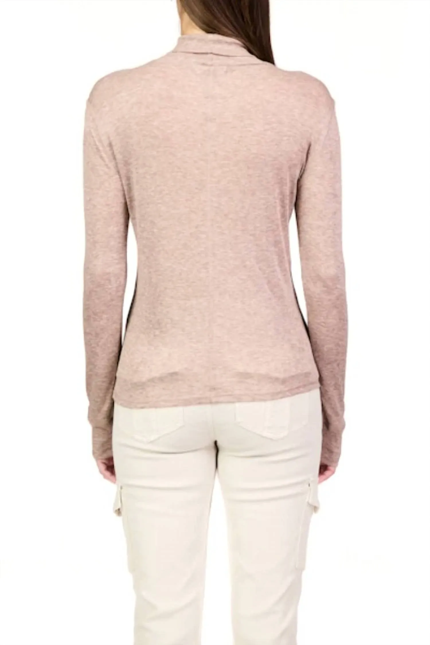 Exposed Seam Sweater In Heather Feather