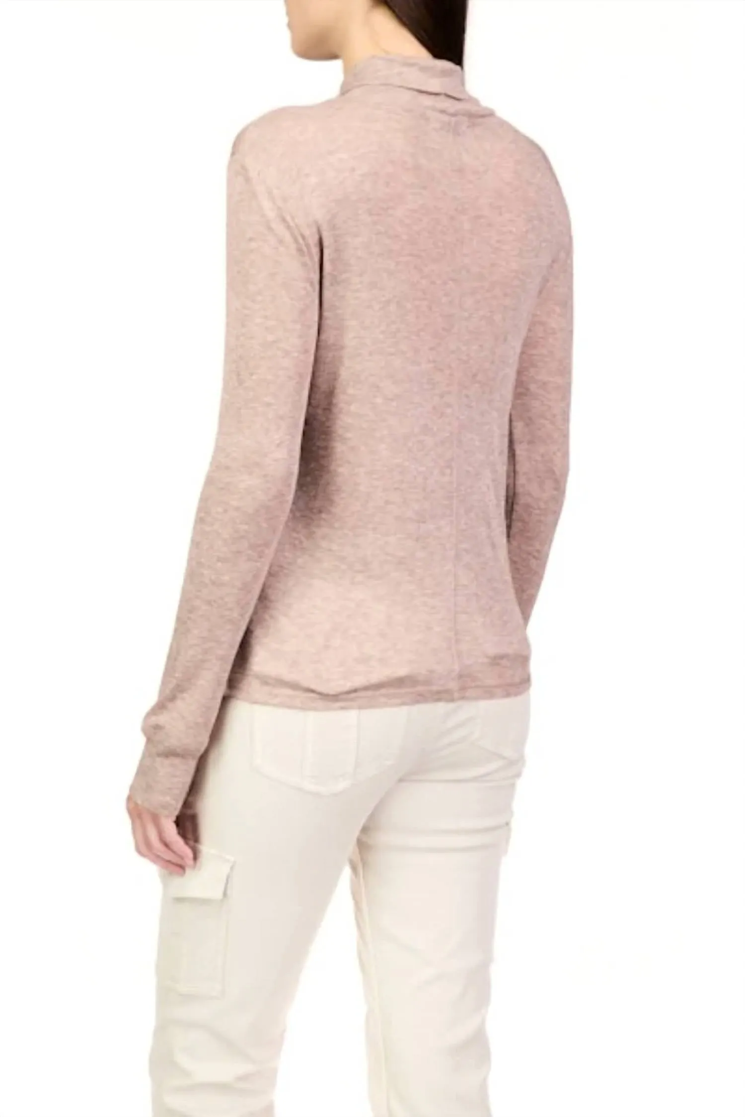 Exposed Seam Sweater In Heather Feather