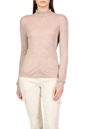 Exposed Seam Sweater In Heather Feather