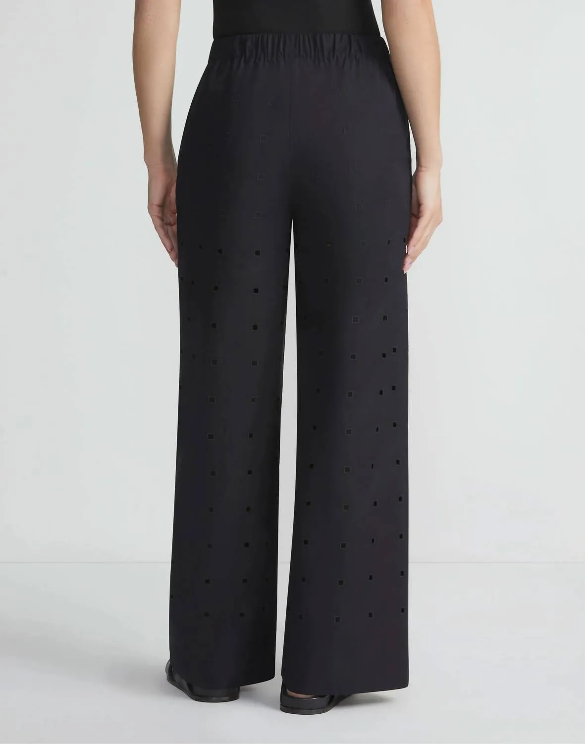 Eyelet Riverside Pants In Black