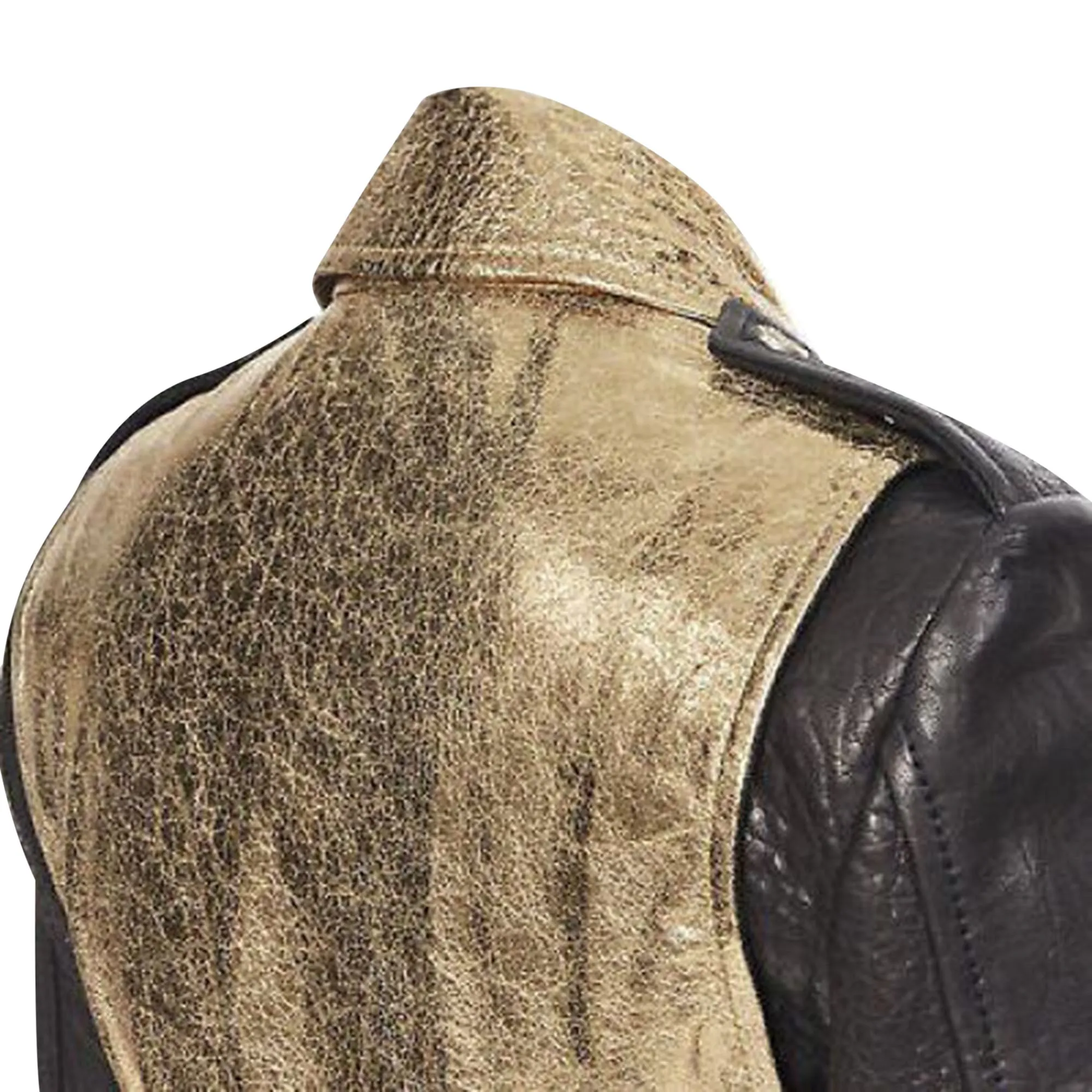 Faith Connexion pebble leather metallic back moto biker jacket