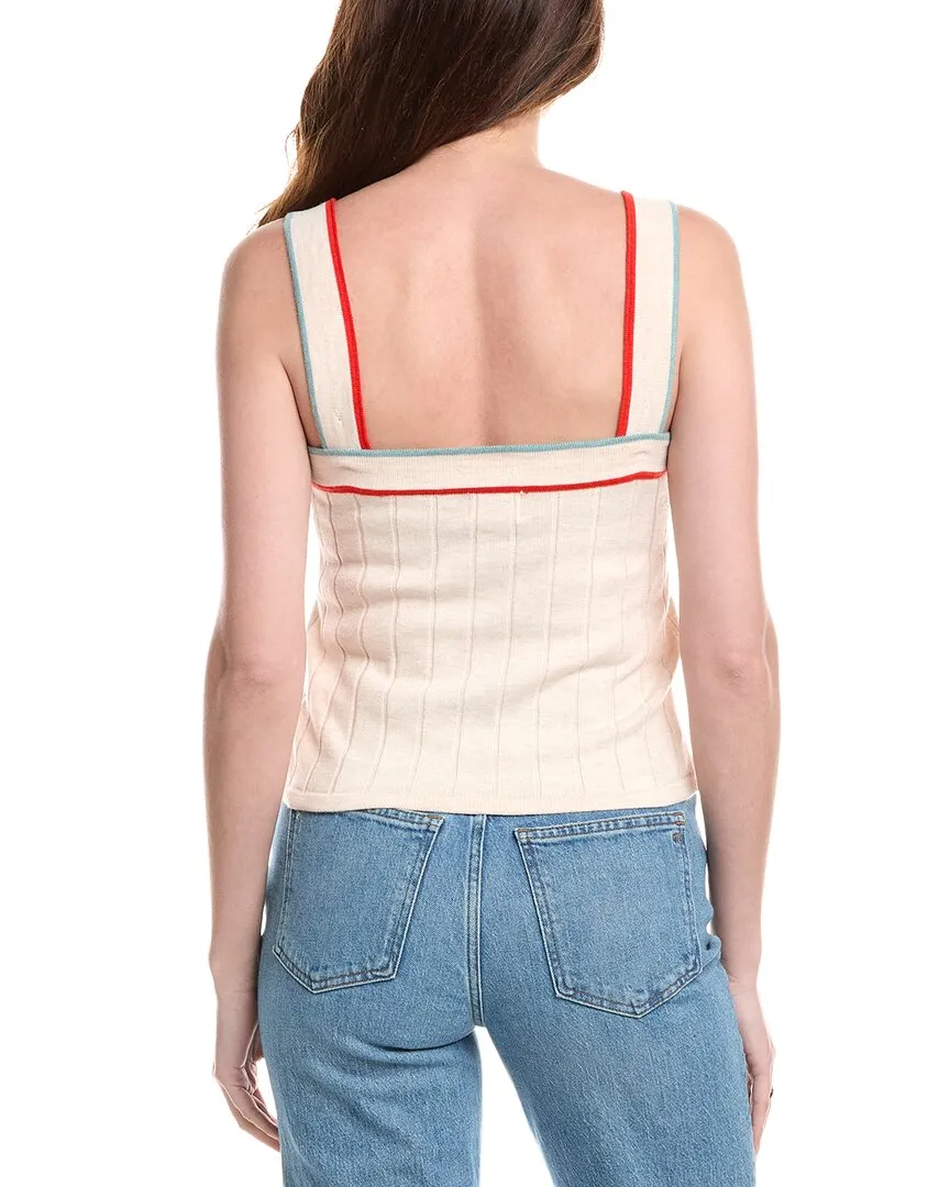 FATE Rib Knit Wool-Blend Tank Sweater