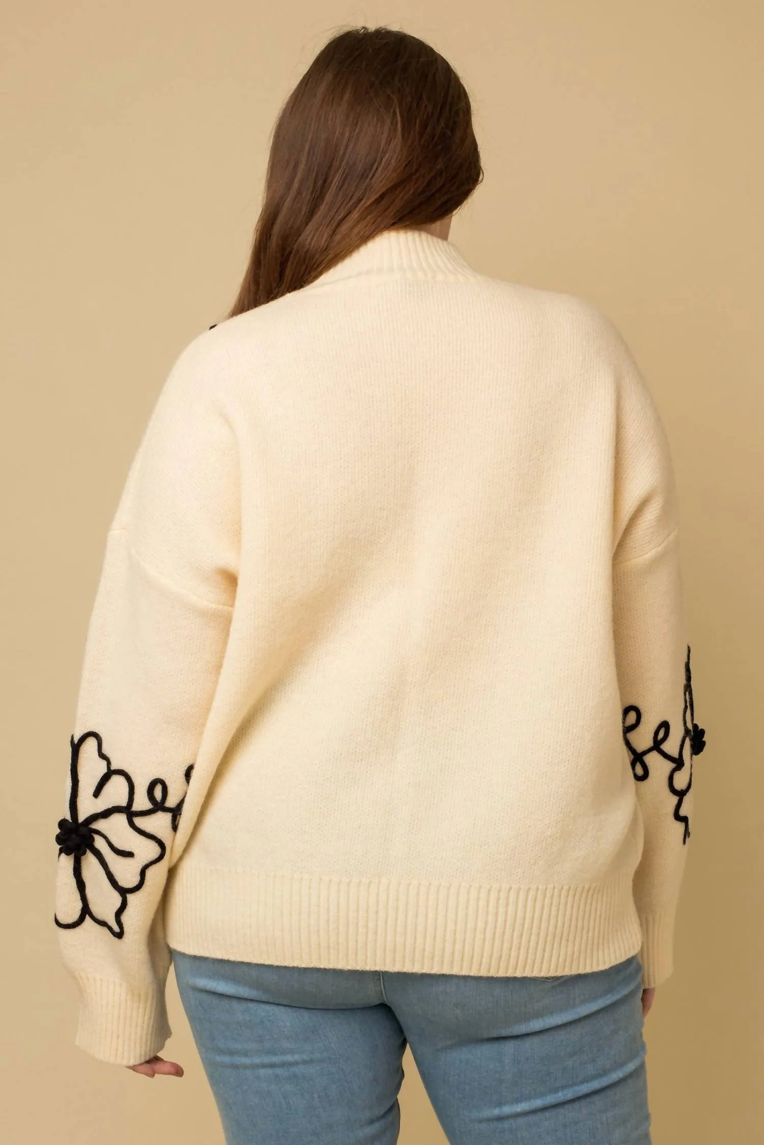 Feel Good Stuff Mock Neck Sweater In Natural