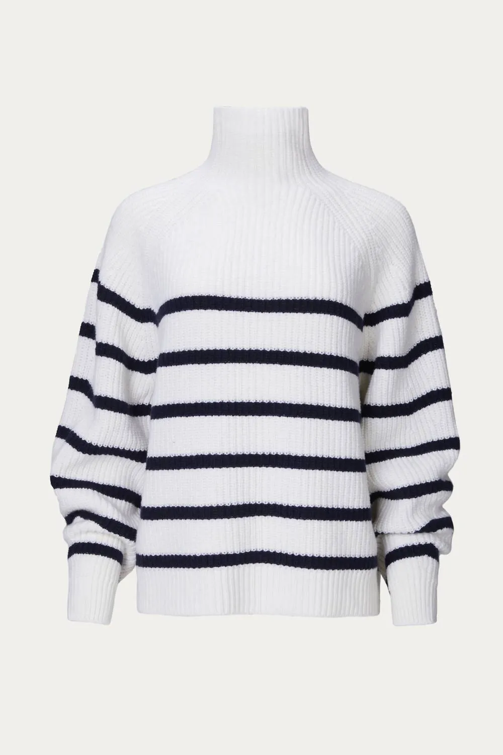 Fiona Striped Sweater In White/navy