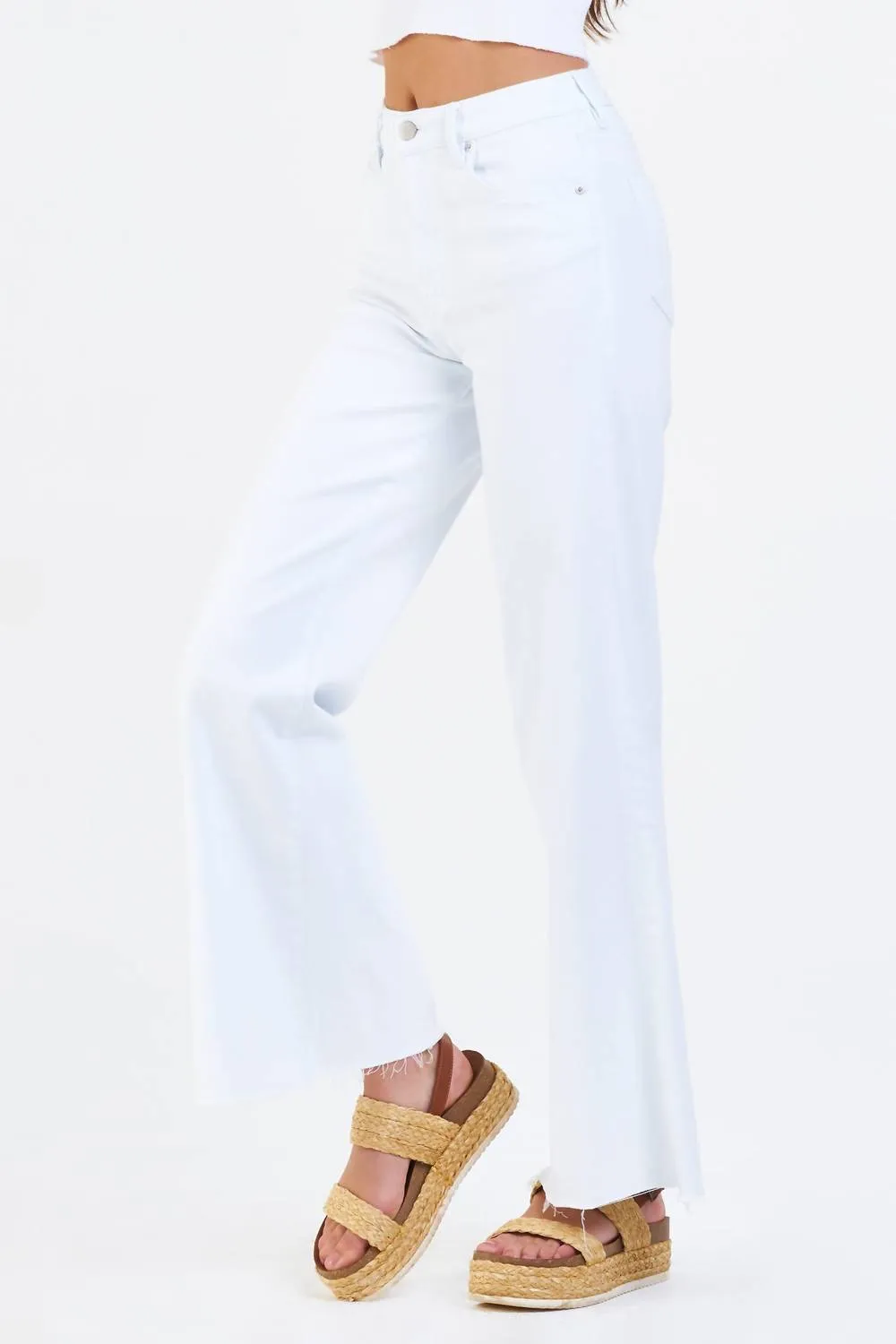 Fiona Wide Leg Jeans In White