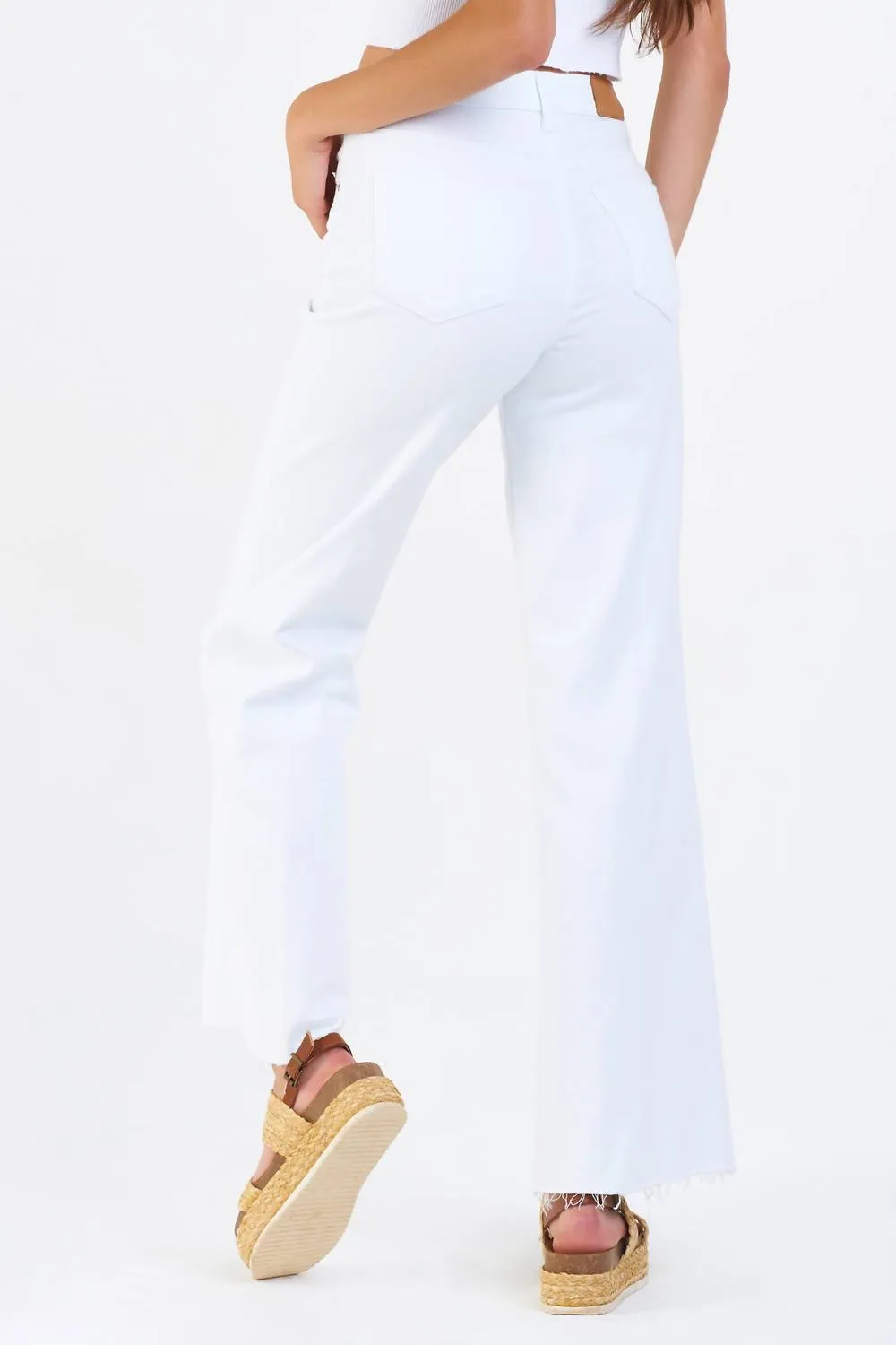 Fiona Wide Leg Jeans In White