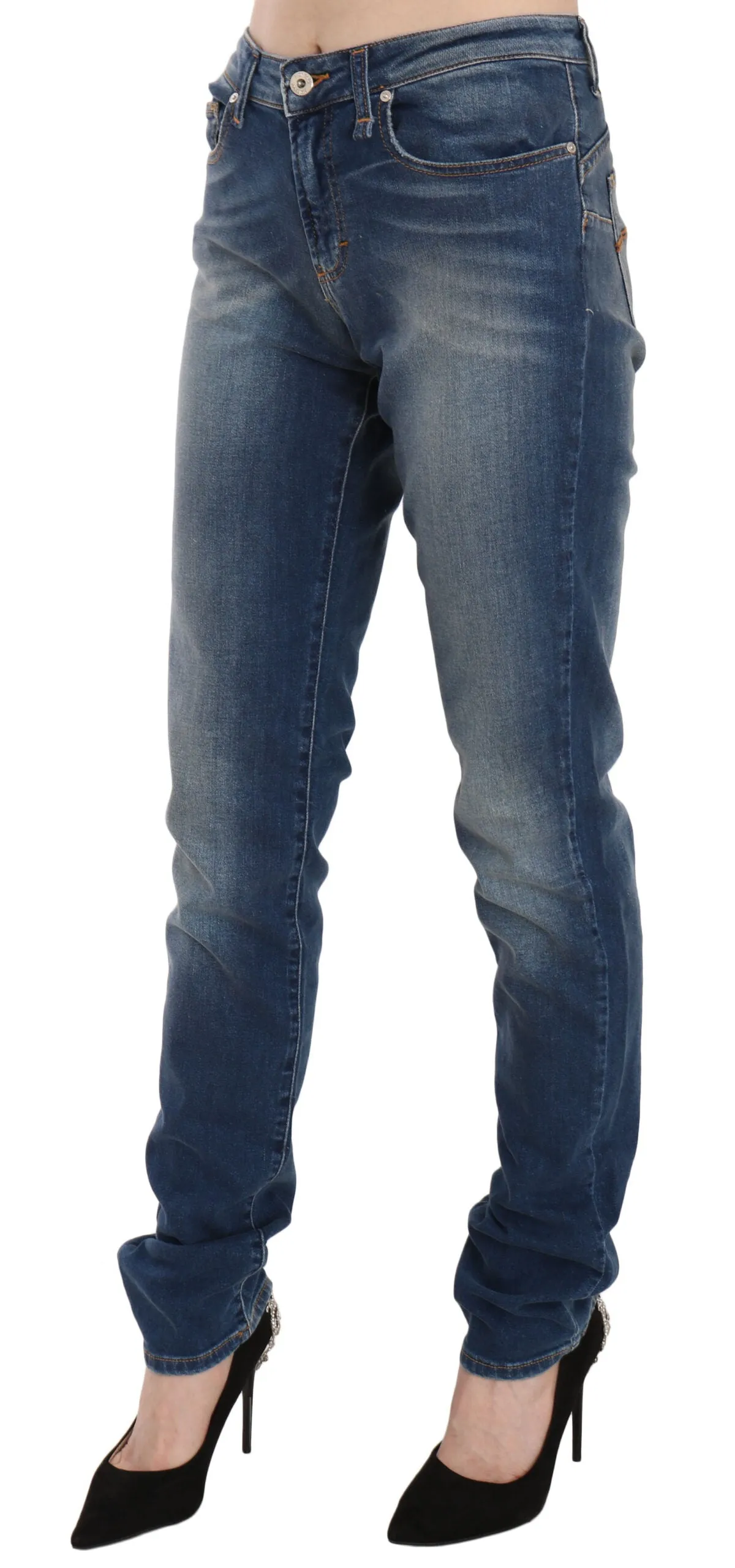 Fiorucci  Washed Mid Waist Slim Fit  Women's Jeans