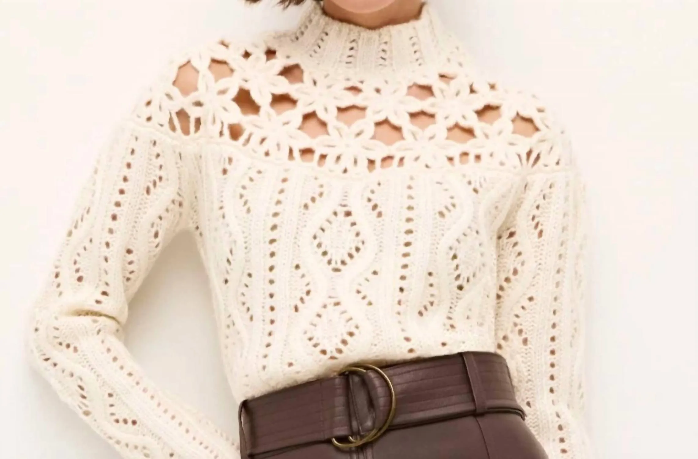 Flora Sweater In Winter White