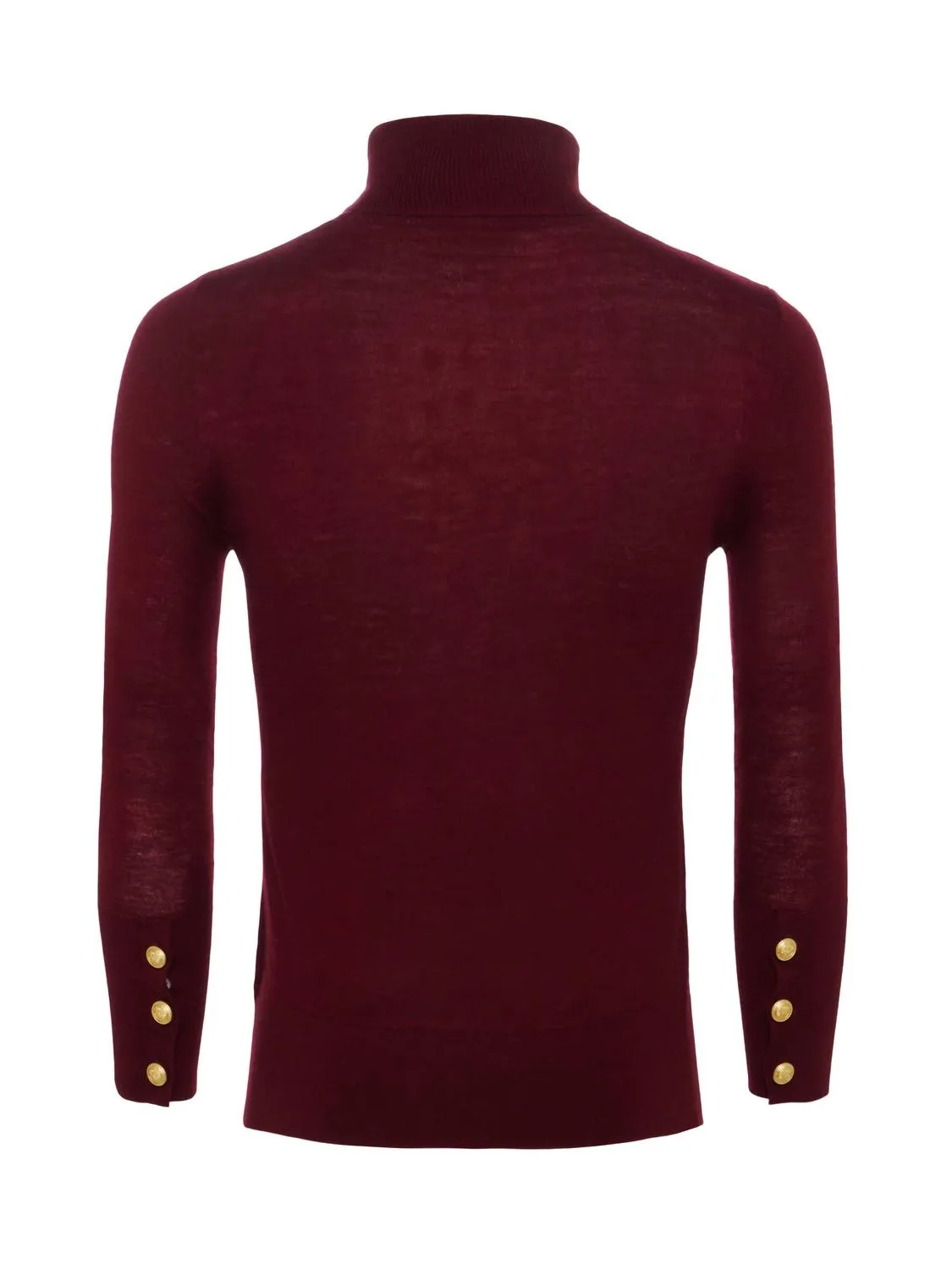 Flora Turtleneck Sweater In Syrah/gold