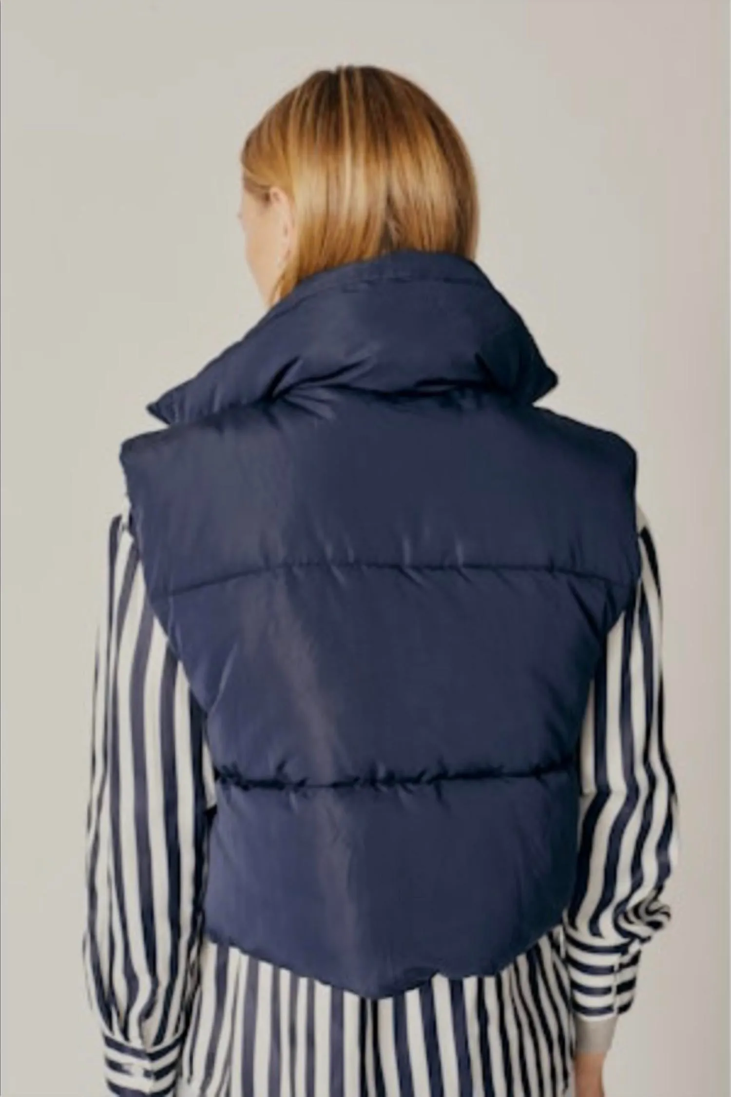 Forsythia Puffer Vest In Blue