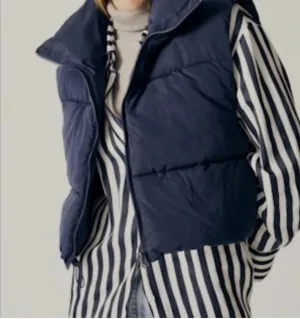 Forsythia Puffer Vest In Blue