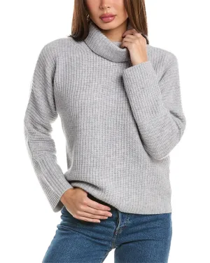 Forte Cashmere Luxe Cozy Turtleneck Wool & Cashmere-Blend Sweater