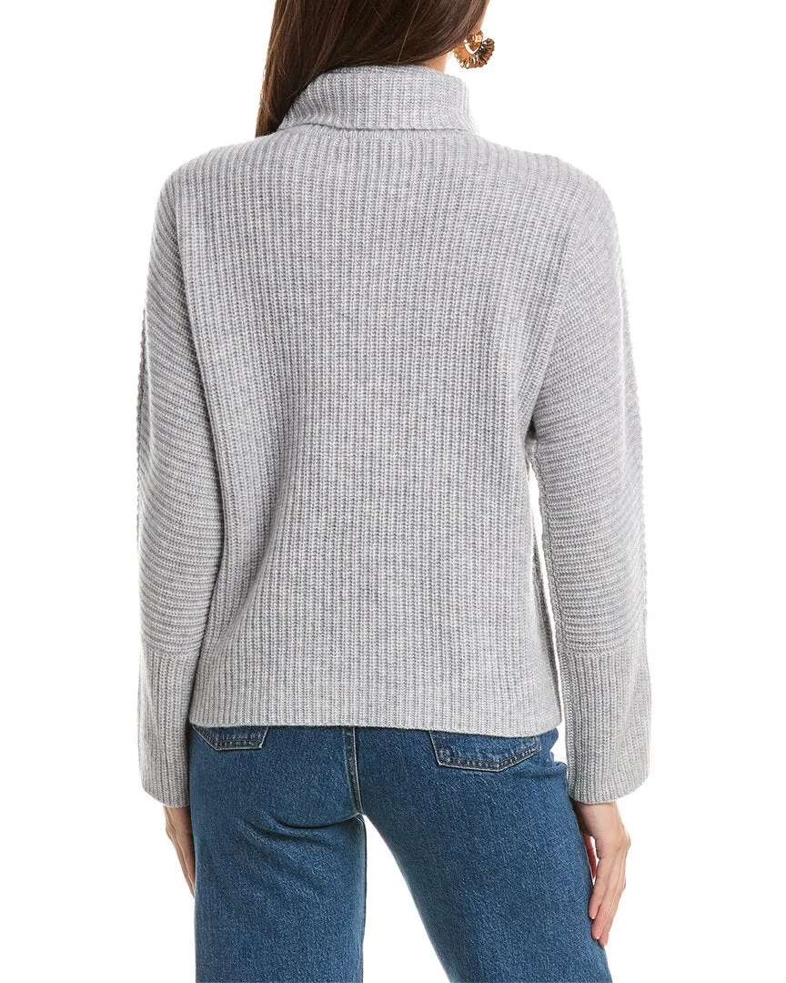 Forte Cashmere Luxe Cozy Turtleneck Wool & Cashmere-Blend Sweater