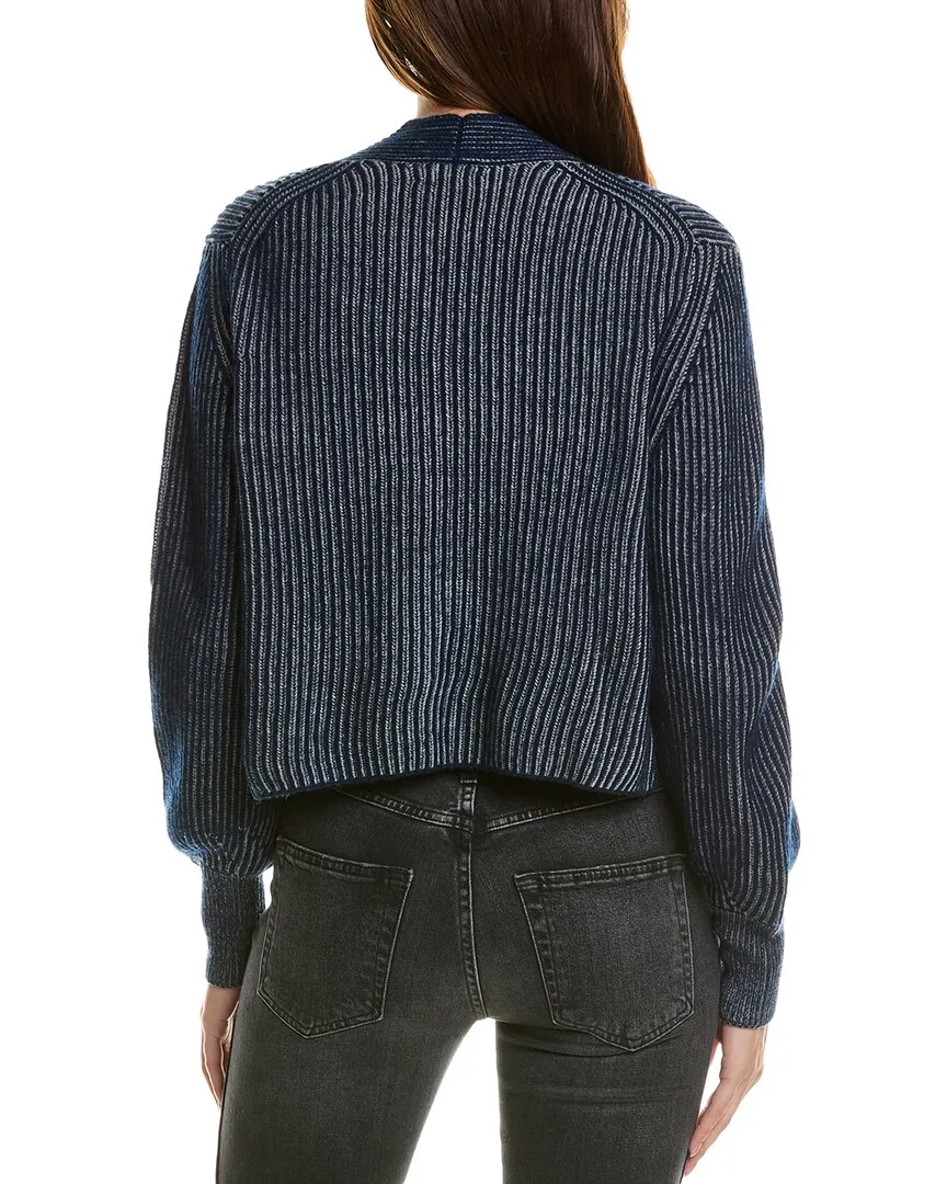 Forte Cashmere Plaited Wool & Cashmere-Blend Cardigan