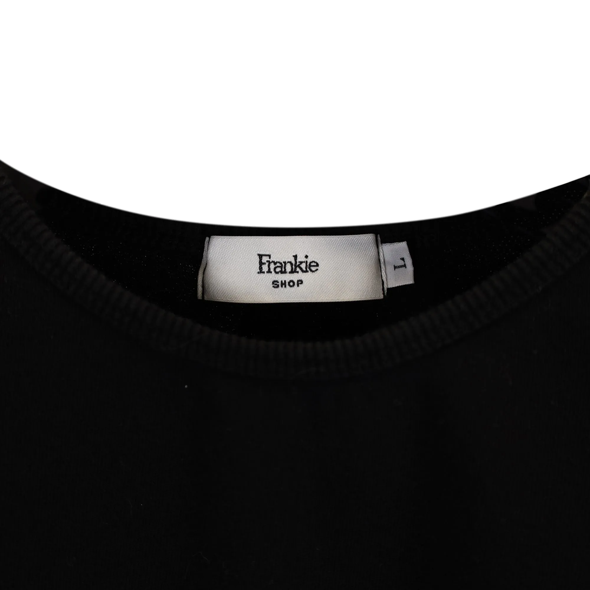Frankie Shop Crewneck Sweatshirt in Black Cotton