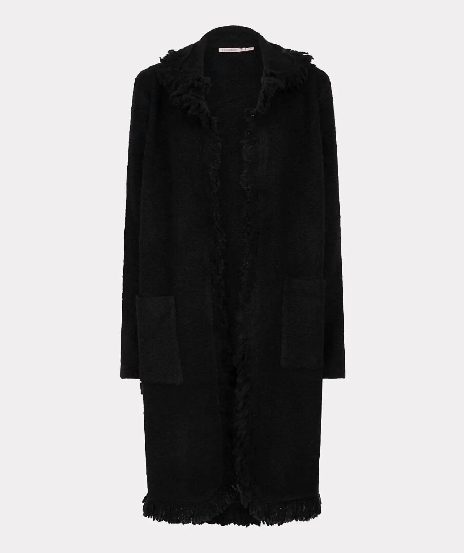 Fringe Cardigan In Black