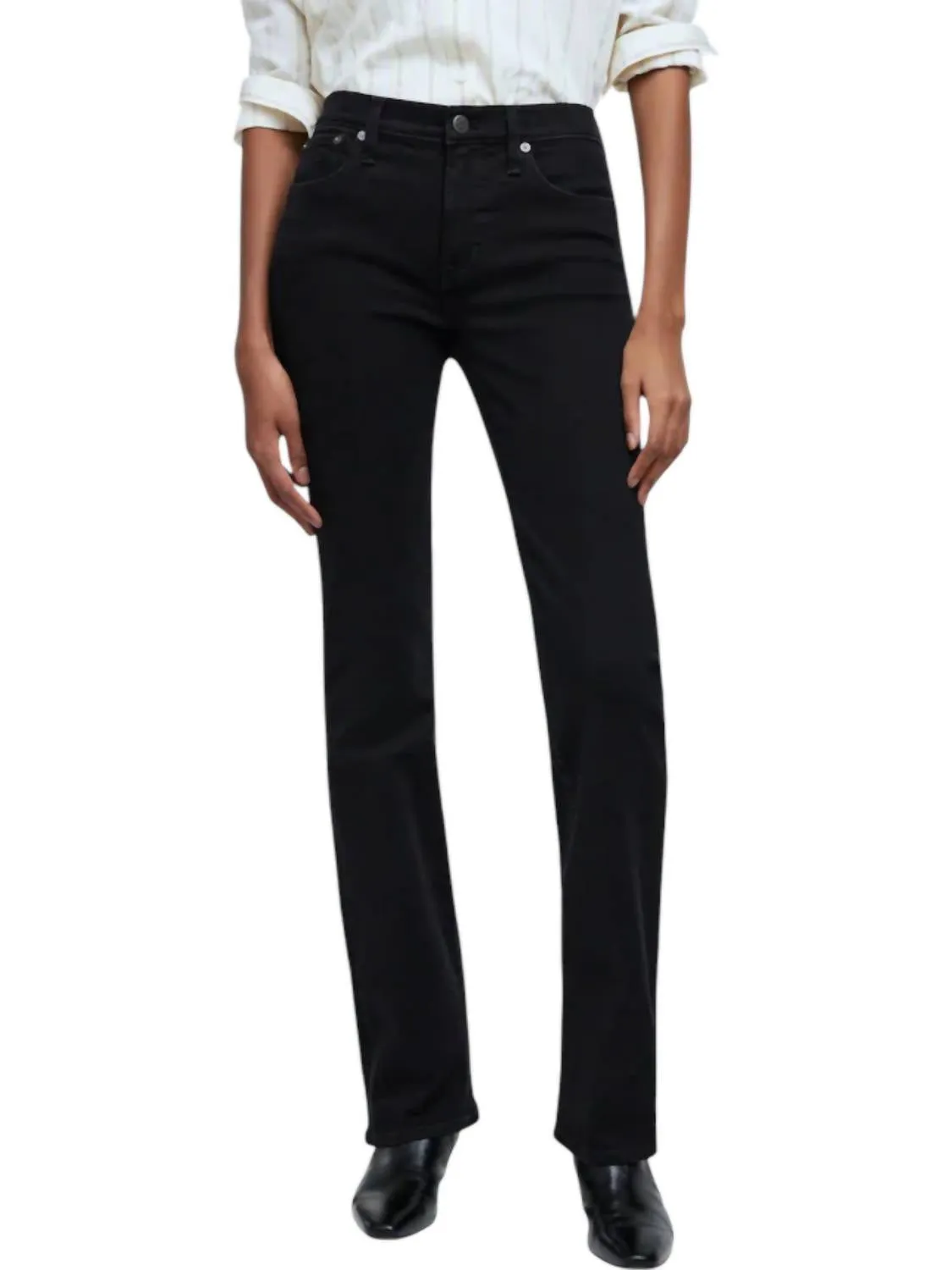 Full Length Kickout Jeans - Petite In Black