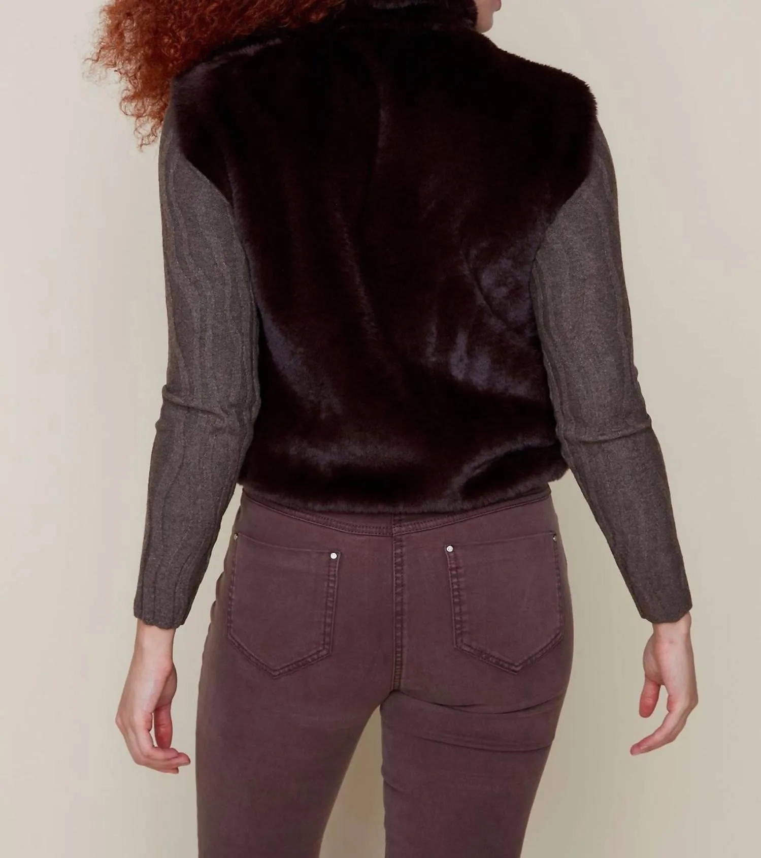 Fur Vest In Chocolate