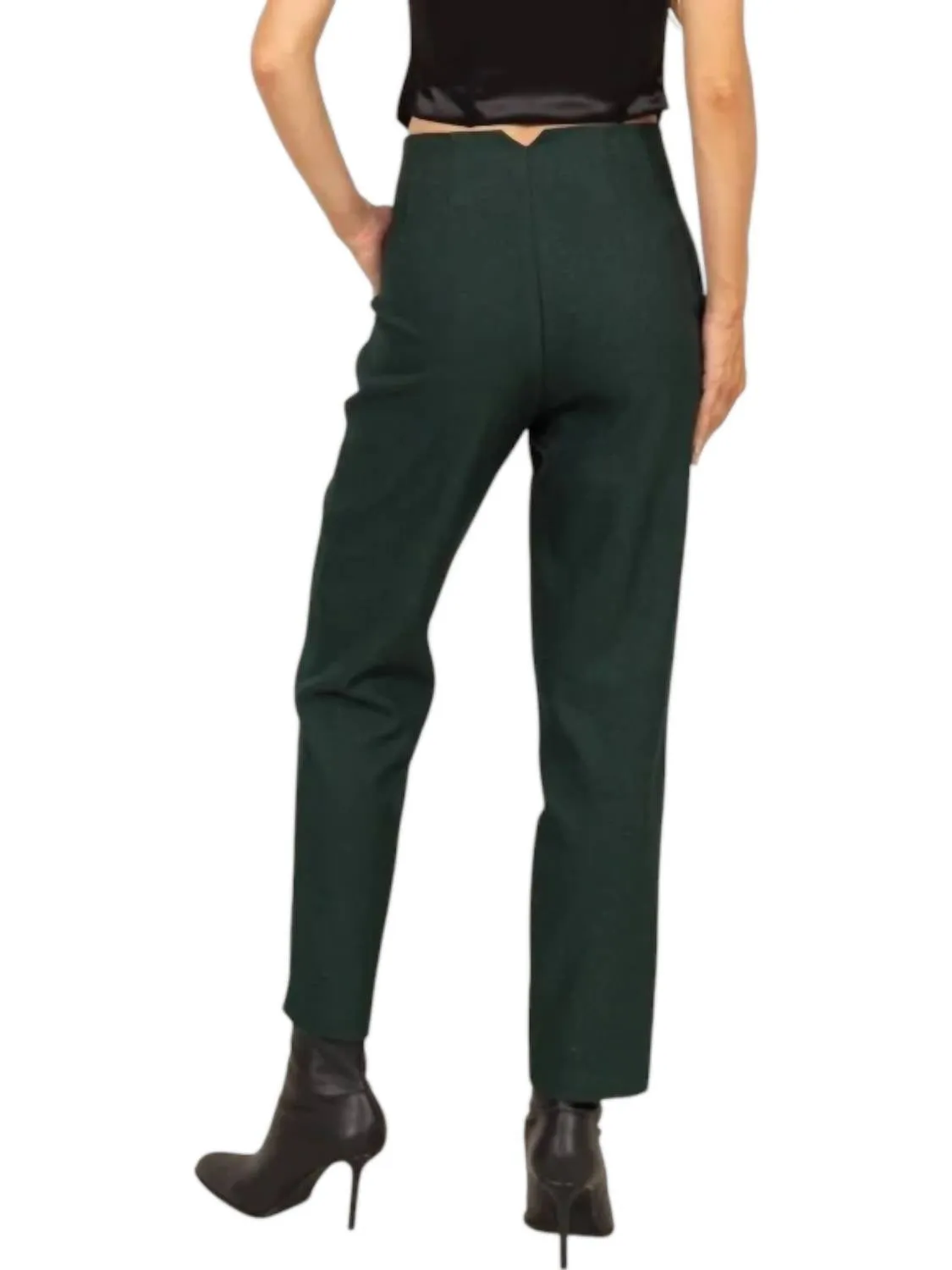 Gabriel High Rise Trousers In Green