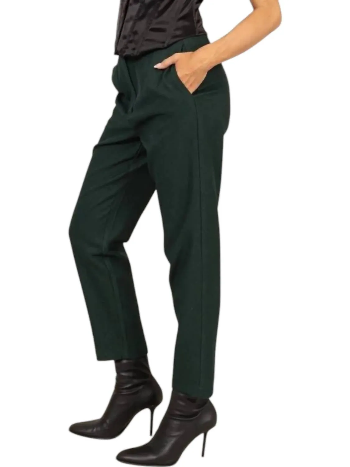 Gabriel High Rise Trousers In Green