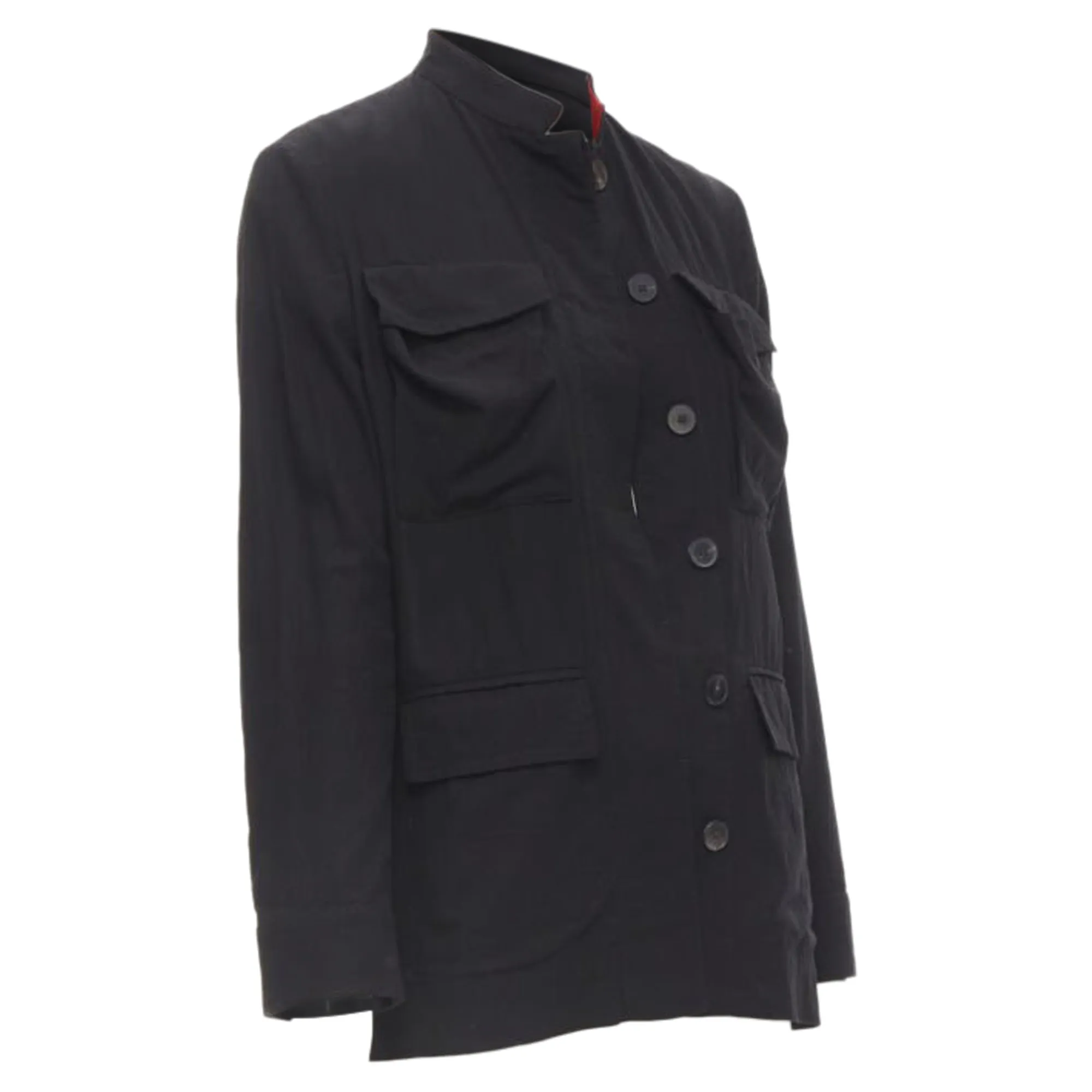 Haider Ackermann cotton p pockets mandarin collar jacket
