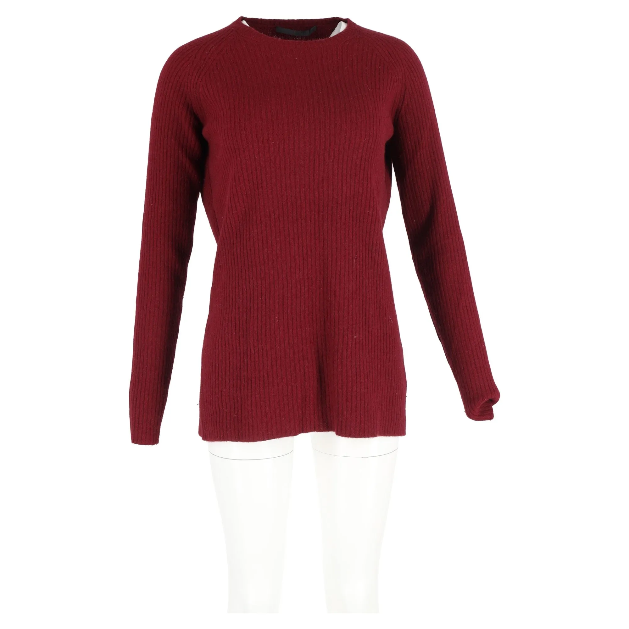Haider Ackermann Crewneck Sweater in Red Wool