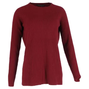 Haider Ackermann Crewneck Sweater in Red Wool