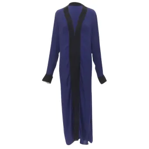 Haider Ackermann rayon silk trimmed long robe jacket